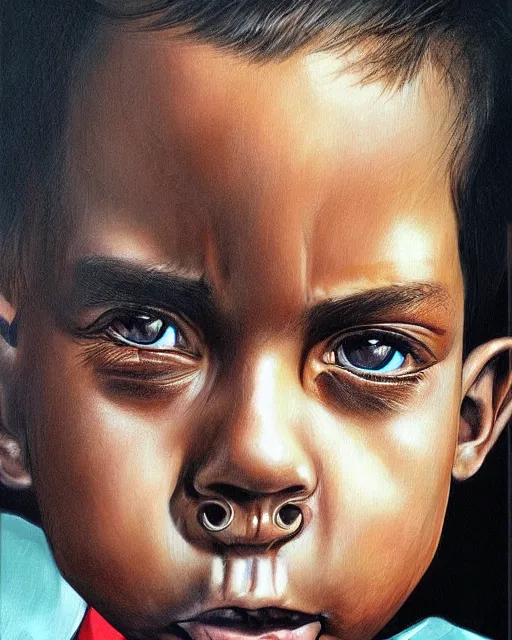 Child with dark skin and golden eyes by JamesKingPhotos on DeviantArt