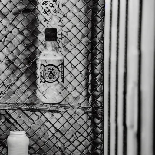 Image similar to bottle of milk inside a jail