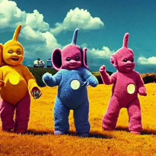 Prompt: Teletubbies in mad max