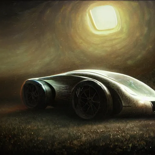 Image similar to an alien automobile, high detail, dramatic light, digital art, chiaroscuro, painted by seb mckinnon and greg rutkowski, trending on artstation