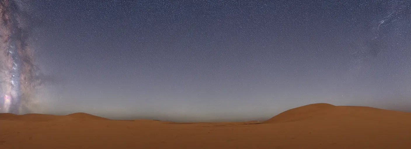 Image similar to Dunes at dawn visible milky way at night