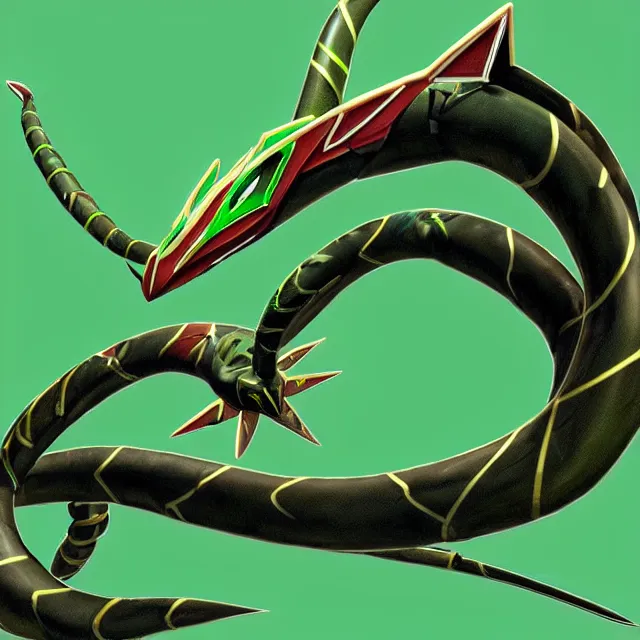 Image similar to high quality photorealistic depiction of the Rayquaza. Real life Rayquaza. A realistic version of Rayquaza