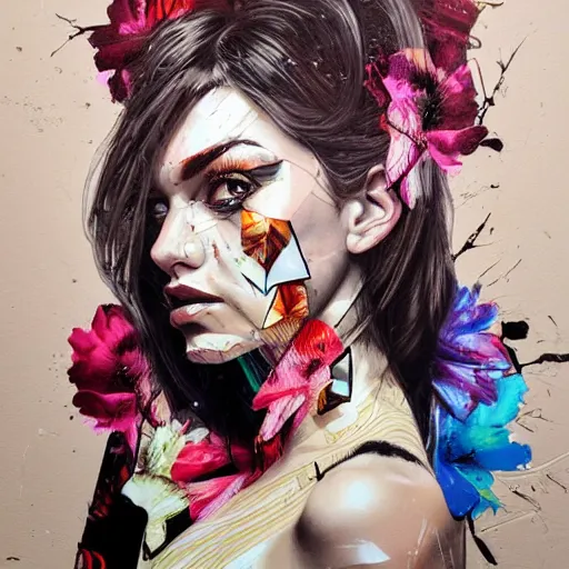 Image similar to unbelievable beautiful lady portrait by sandra chevrier, artstation, hd