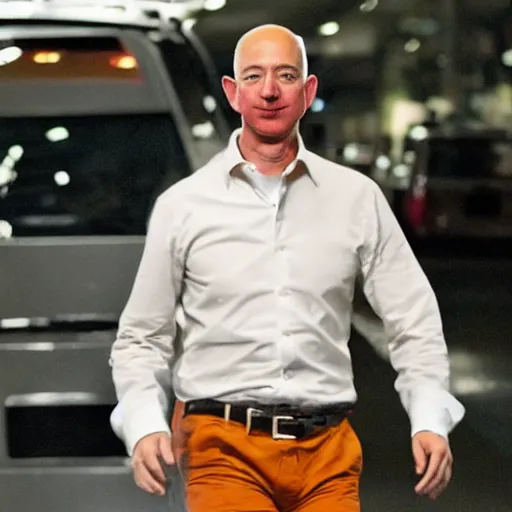 Prompt: jeff bezos as a bum