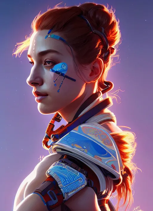 Image similar to symmetry!! portrait of an astronaut, floral! horizon zero dawn machine, intricate, elegant, highly detailed, digital painting, artstation, concept art, smooth, sharp focus, illustration, art by artgerm and greg rutkowski and alphonse mucha, 8 k