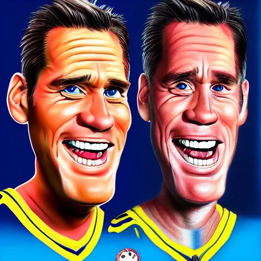 Image similar to jim carrey caricature realism, in the style of alex gard!