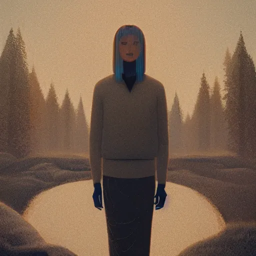 Prompt: portrait by mike winkelmann