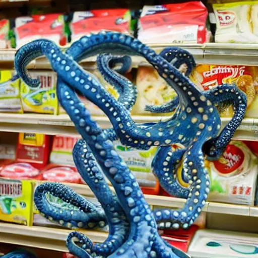 Image similar to octopus in supermarket