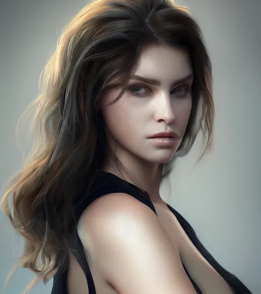 Image similar to Beautiful woman's portrait. Trending on artstation. Digital render by Yury Kantsevich.