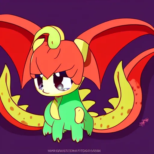 Image similar to the most cutest adorable happy picture of a dragon, tiny firespitter, kawaii, chibi style, Dra the Dragon, tiny red babdy dragon, adorably cute, enhanched, stuffed dragon, deviant adoptable, digital art Emoji collection