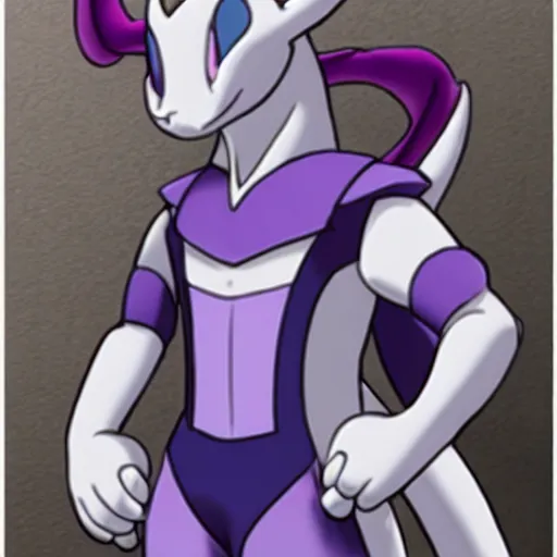 Image similar to Mewtwo wearing a bodice