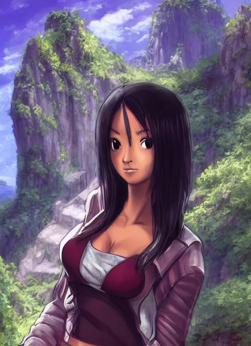 Image similar to a portrait of a character in a scenic environment by battle angel alita