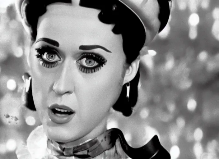 Image similar to a film still closeup of candy katy perry in willy wonka and the chocolate factory ( 1 9 7 3 )