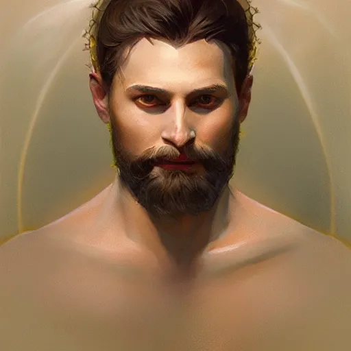 Image similar to bioluminescence portrait of a male wizard of the sun, D&D, fantasy, elegant, pale, highly dvetailed, digital painting, artstation, concept art, smooth, sharp focus, illustration, art by artgerm and greg rutkowski and alphonse mucha