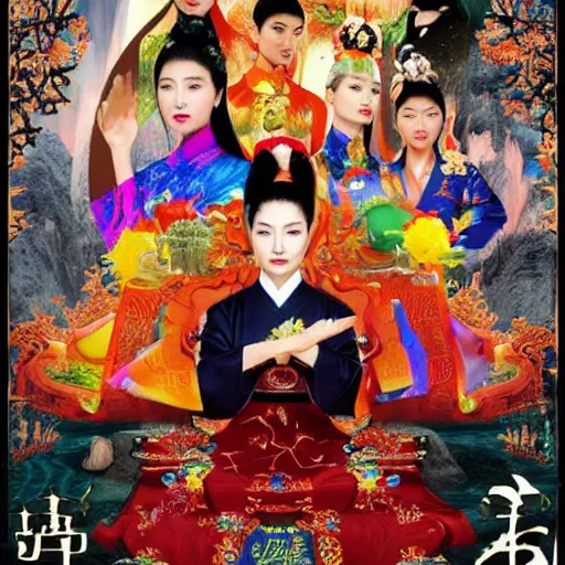 Image similar to who rules the world, bai fengxi, hei fengxi, fantasy, chinese fantasy, yin tao
