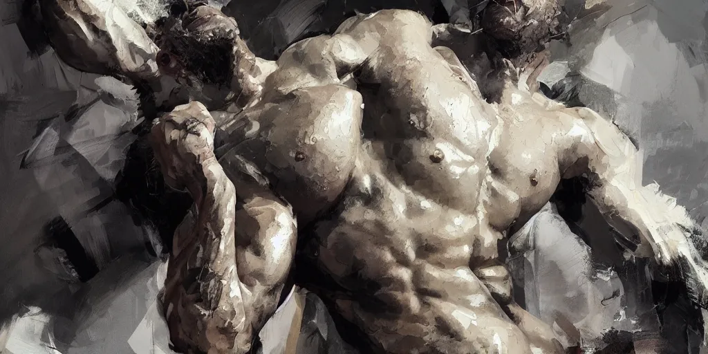 Prompt: highly detailed photography of a strong men hammering, sharp focus, dramatic scene, dynamic lighting, elegant, harmony, masterpiece, by jenny saville, by ben aronson, by james jean, by craig mullins, by jeremy mann, by lucian freud, high quality