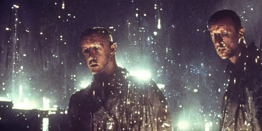 Image similar to c - beams glittering in the dark near the tannhauser space portal, blade runner, ridley scott