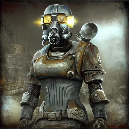 Image similar to art of fallout, photorealistic