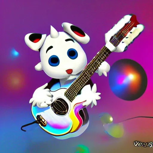 Prompt: K.K Slider concert, colorful realism digital art