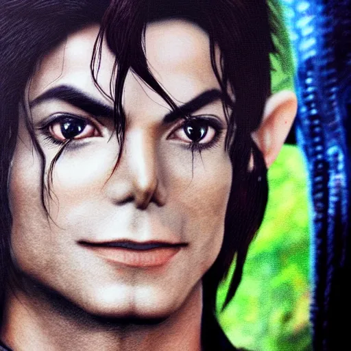 Prompt: 8k hyper realistic HDR portrait photo of Link from Legend Of Zelda with Michael Jackson’s face