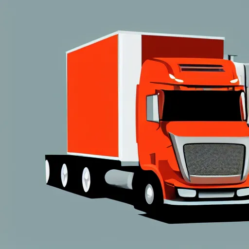 Prompt: a big truck, isolated, gradient background