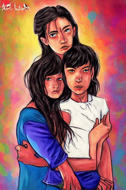 Image similar to never leave my brother again, art by jacqueline e, color by yulia losilzon