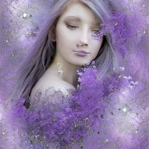 Image similar to crystethereal lavender atrium manipulation layeredinfusion lilac silver silver fuji pastel lilac sparkle fuji surreal creations serene lilac sparkle grey lilac weeping abstract collage