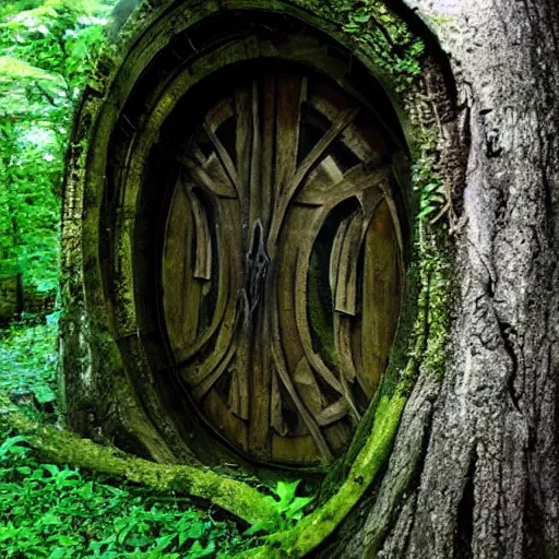 Image similar to portal in a forest in middle earth