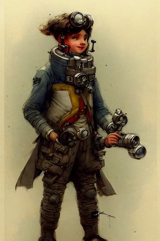 Image similar to ( ( ( ( ( 2 0 5 0 s retro future 1 0 year boy old super scientest in space pirate mechanics costume full portrait. muted colors. ) ) ) ) ) by jean - baptiste monge!!!!!!!!!!!!!!!!!!!!!!!!!!!!!!