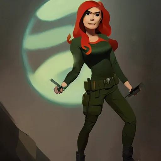 Image similar to kim possible, by greg rutkowski