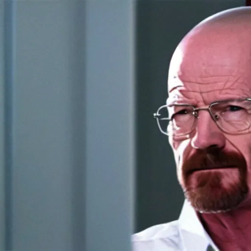 Image similar to walter white sending a selfie doing a heart gesture