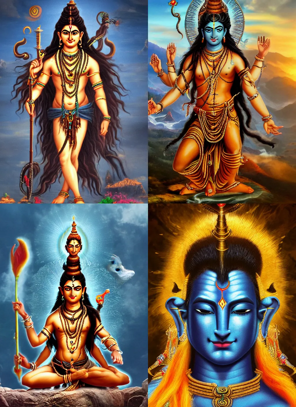Prompt: Avatar of Lord Shiva, Detailed, Magical, Sharp and Focused, 8k resolution
