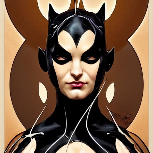 Prompt: symmetry!! catwoman, intricate, elegant, highly detailed, my rendition, digital painting, artstation, concept art, smooth, sharp focus, illustration, art by artgerm and greg rutkowski and alphonse mucha