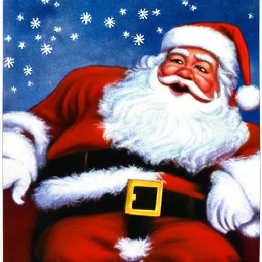 Image similar to The fear of Santa clause