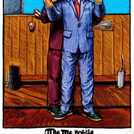 Image similar to The Artwork of R. Crumb and his Cheap Suit Dr. Frank tells you to have more relations, pencil and colored marker artwork, trailer-trash lifestyle