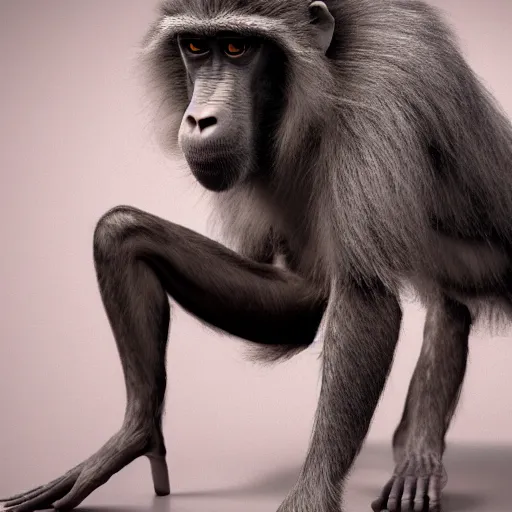 Prompt: hyperrealistic dslr film still of arnold schwarzenegger disguised as baboon, stunning 8 k octane comprehensive 3 d render, inspired by istvan sandorfi & greg rutkowski & unreal engine, perfect symmetry, dim volumetric cinematic lighting, extremely hyper - detailed, incredibly real lifelike attributes & flesh texture, intricate, masterpiece, artstation, stunning