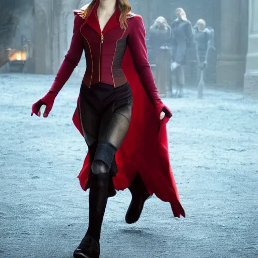 Image similar to Still of Emma Watson as Scarlett Witch