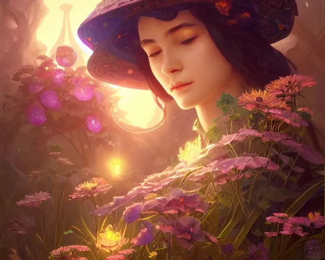 Prompt: asunflower garden, photography of kurzgesagt, deep focus, d & d, fantasy, intricate, elegant, highly detailed, digital painting, artstation, concept art, matte, sharp focus, illustration, hearthstone, art by artgerm and greg rutkowski and alphonse mucha