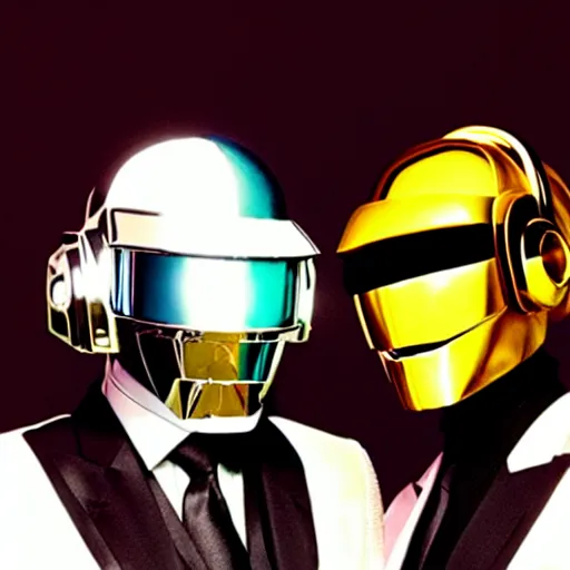 Prompt: daft punk is playing in my house