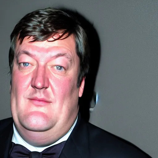 Prompt: stephen fry but extremely fat, overweight man