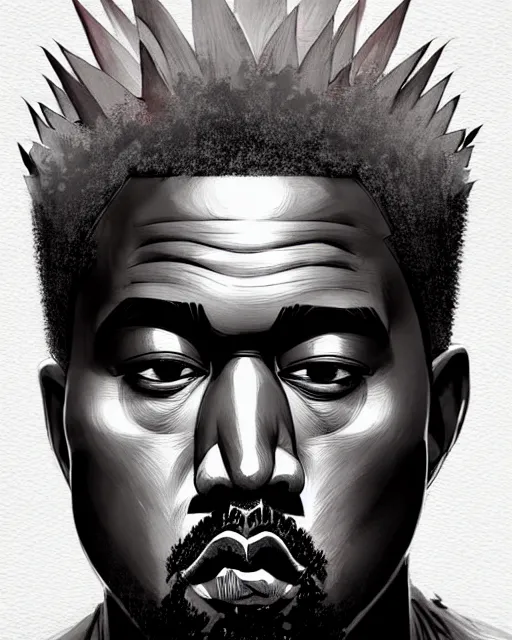 Image similar to kanye thinking about pineapples, portrait shinkai makoto studio ghibli studio key hideaki anno sakimichan stanley artgerm lau rossdraws james jean marc simonetti elegant highly detailed digital painting artstation pixiv