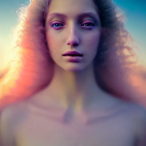 Image similar to photographic portrait of a stunningly beautiful high priestess of the rosicrucian order female in soft dreamy light at sunset, contemporary fashion shoot, by edward robert hughes, annie leibovitz and steve mccurry, david lazar, jimmy nelsson, breathtaking, 8 k resolution, extremely detailed, beautiful, establishing shot, artistic, hyperrealistic, beautiful face, octane render