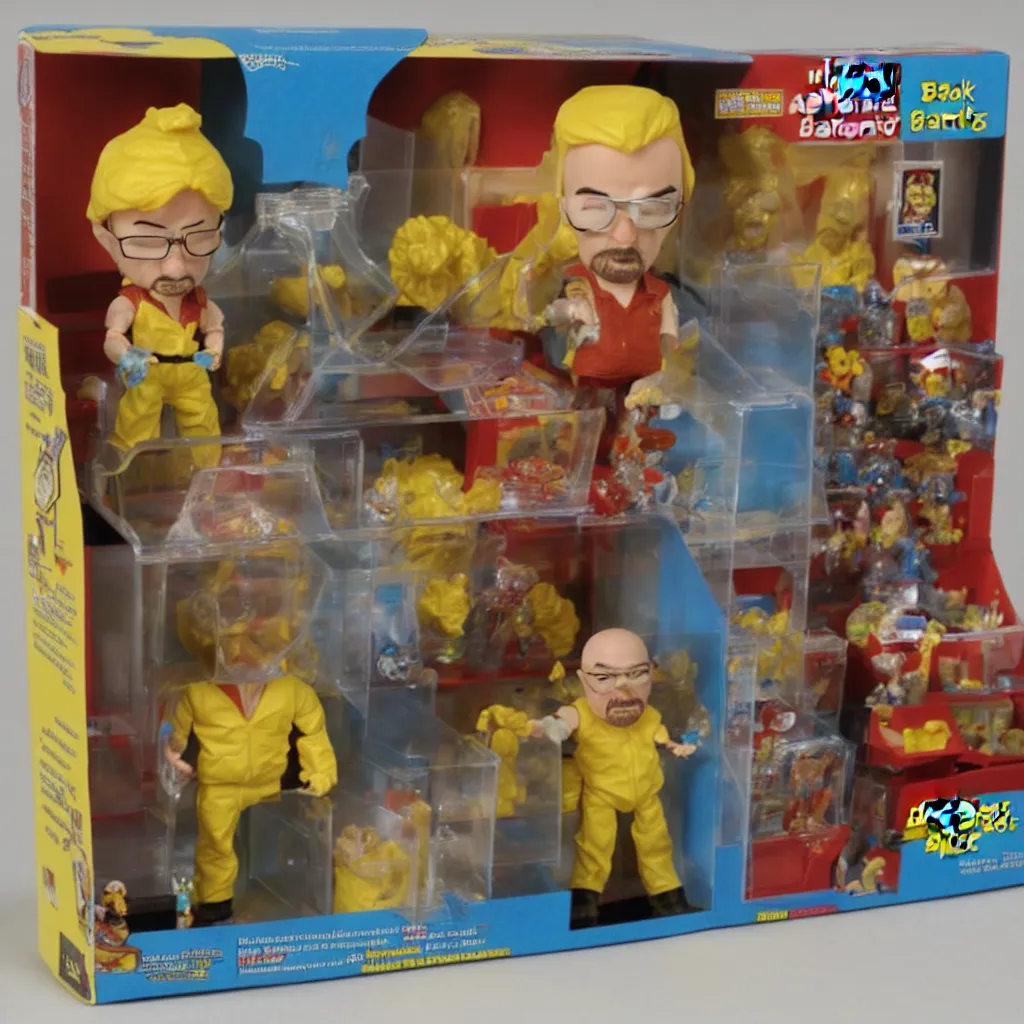 Image similar to breaking bad action figure, small figure, happy meal toy, photo