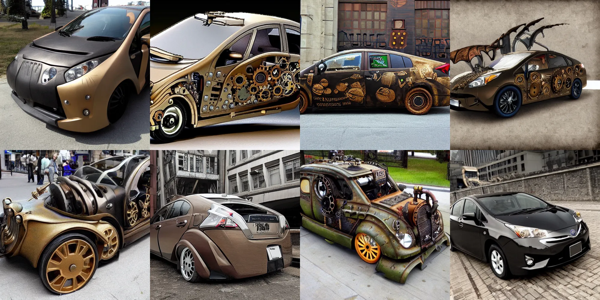 Prompt: steampunk prius