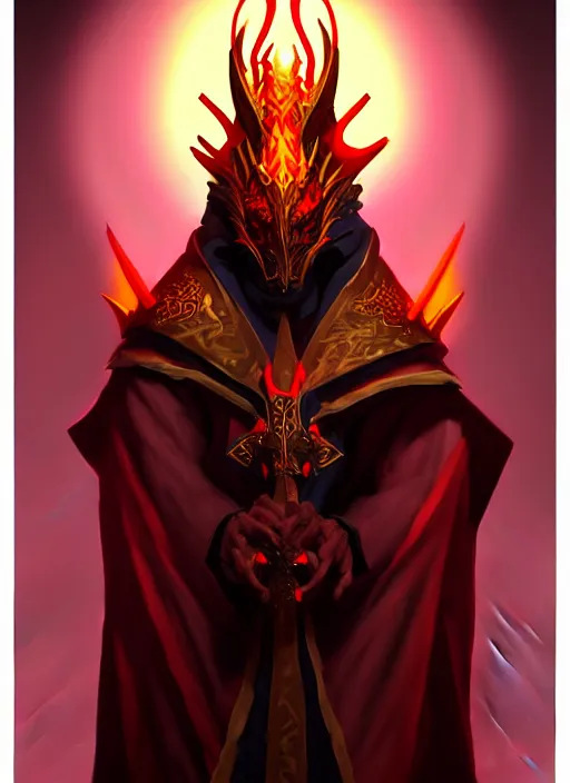 Prompt: Dragon Pope by nene thomas. HQ. Trending on Artstation. Dramatic lighting