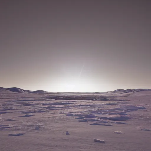 Prompt: luminist polar landscape, visual balance