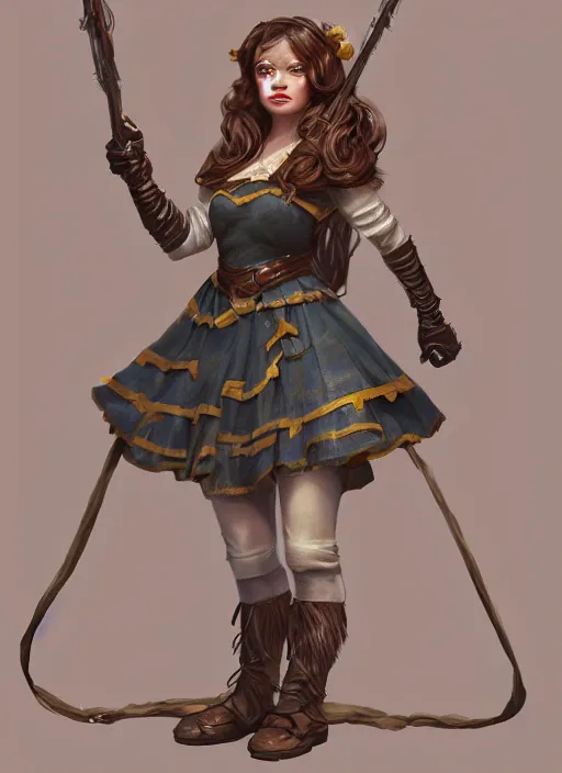 Image similar to beautiful female Dorothy gale, full body character concept, armor, super powers, fantasy, intricate, elegant, highly detailed, digital painting, artstation, concept art, shining, sharp focus, illustration, art by stanley lau