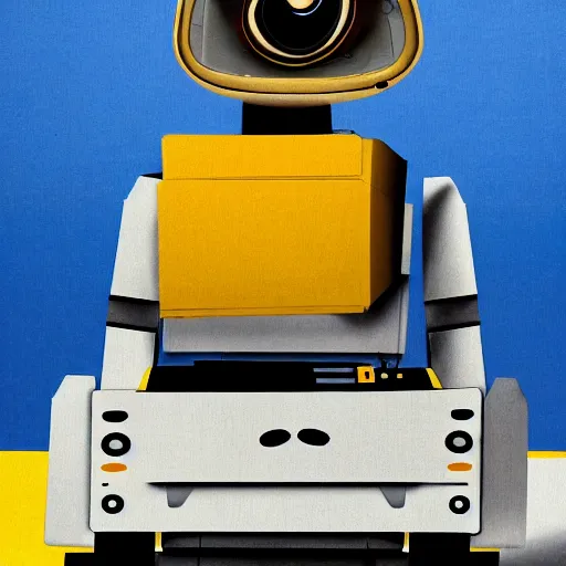 Image similar to wall - e with art direction by salvador dali