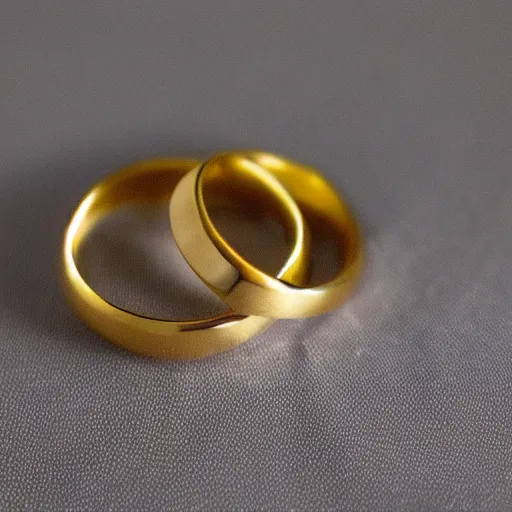 Image similar to gold wedding rings, thin, twist in the middle, white background