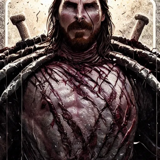 Image similar to christian bale as Gorr the God Butcher in a Marvel movie by nuri iyem, james gurney, james jean, greg rutkowski, anato finnstark. hyper detailed, 50mm, award winning photography.